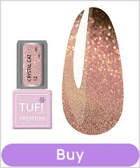 Gel polish TUFI profi PREMIUM Crystal Cat 12 Peach opal 8 ml